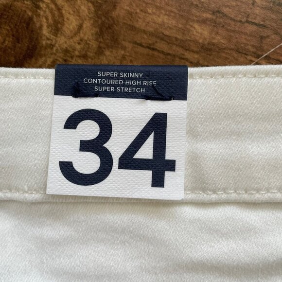 Gap Womens Universal Jegging Plus Sz 18 34 Ivory High Rise Skinny Stretch Jeans - Picture 7 of 8